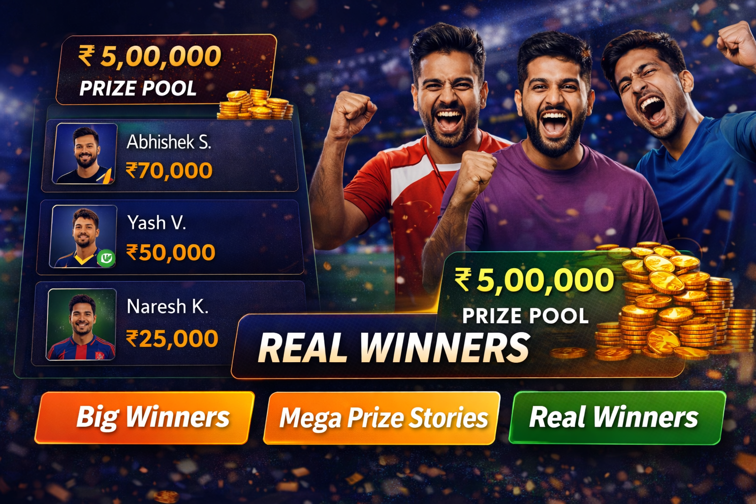 Fantasy India App fantasy cricket result notes