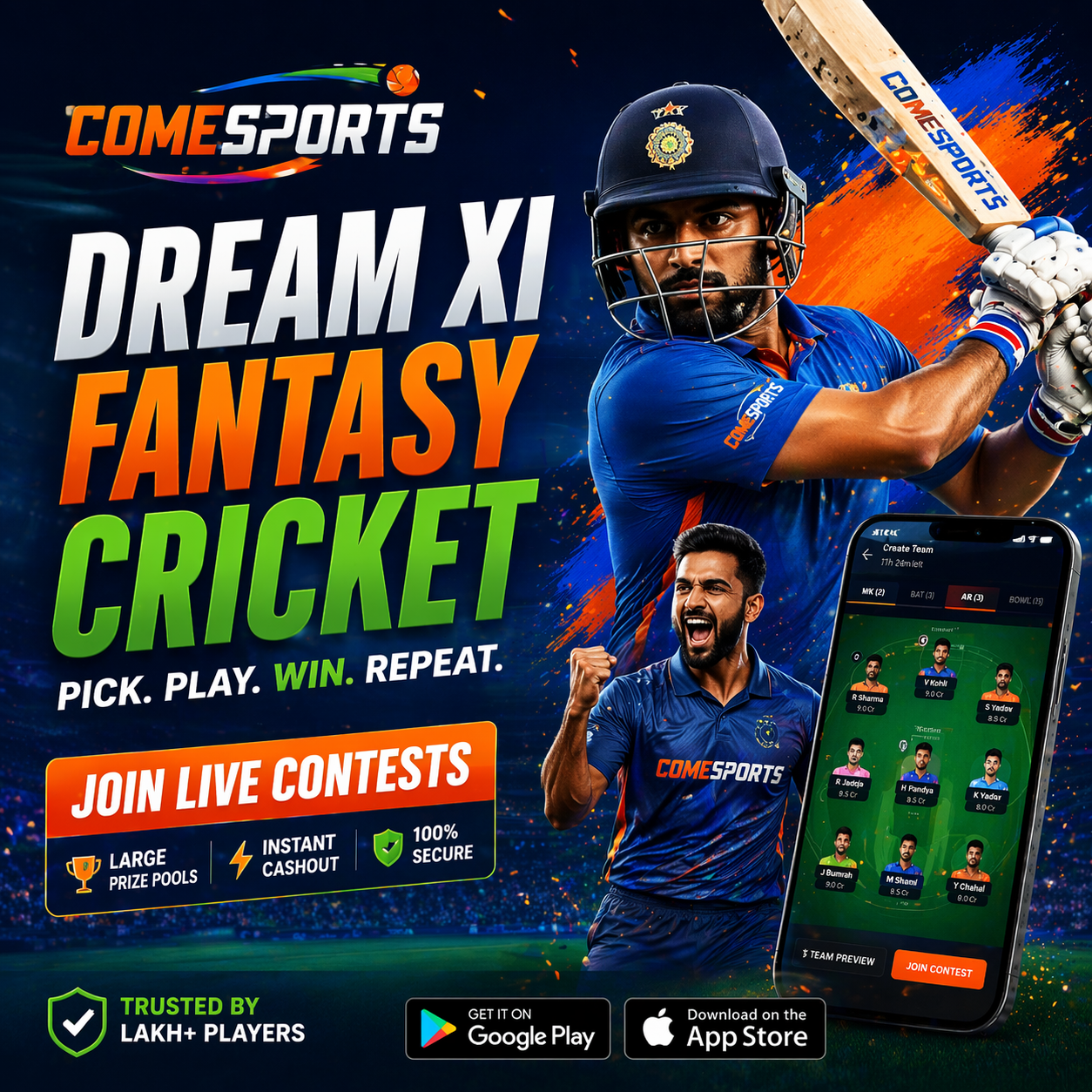 Fantasy India App fantasy sports main visual